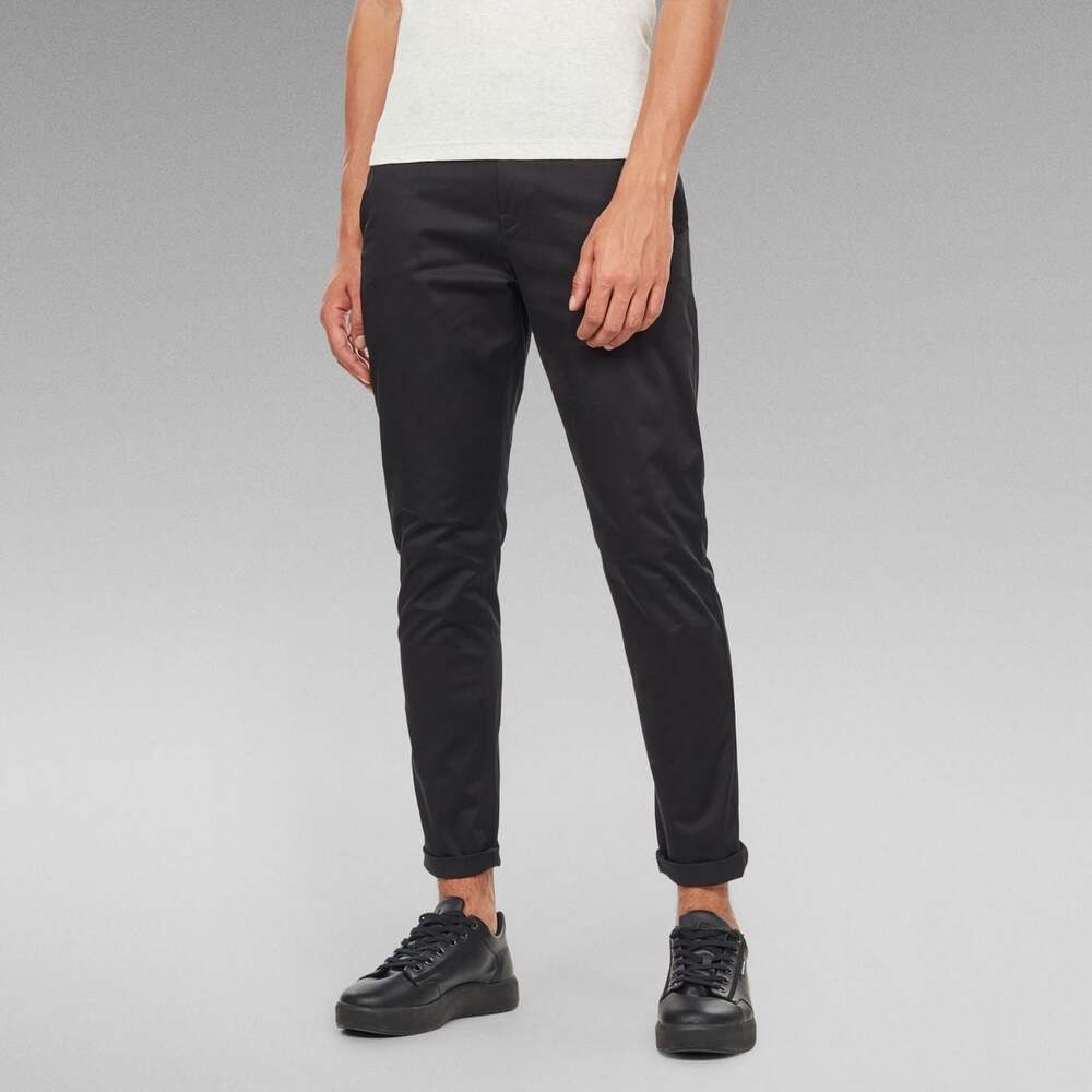 G-Star Raw Men's Size 29/30 Black Cotton Chino Twill Slim Fit Bronson Pants